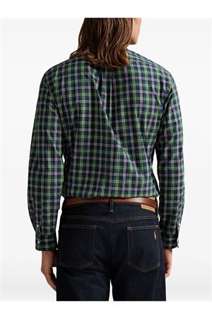 Green cotton checkered shirt RALPH LAUREN | 710P06020002MULTI